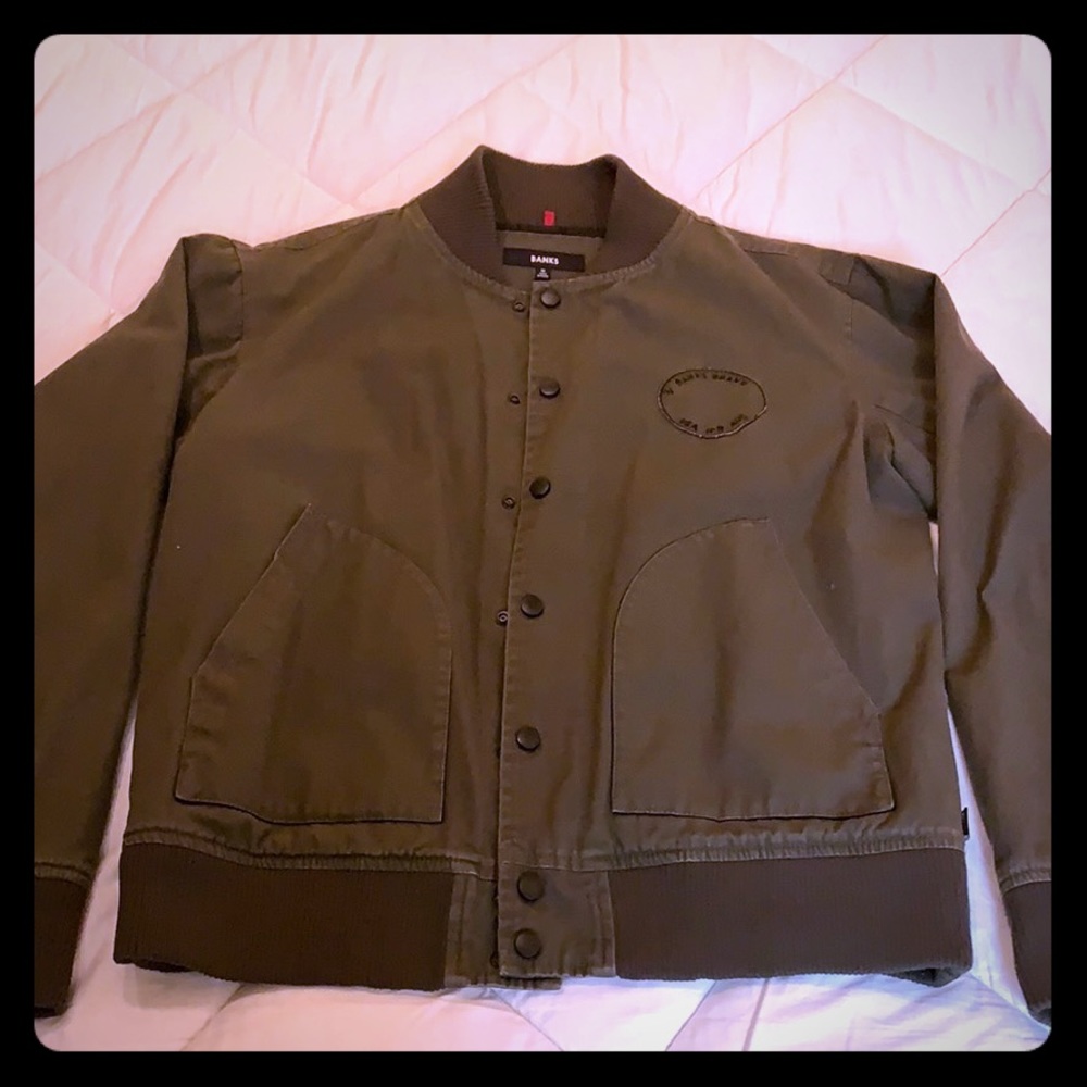 Men’s Army Green lightweight bomber jacket